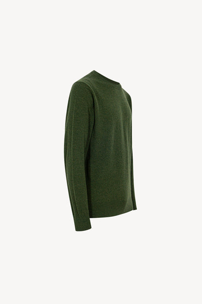 Maglia Girocollo in Puro Cashmere Loden