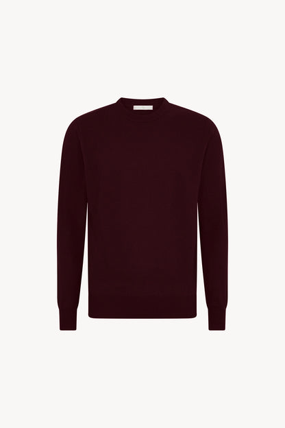 Maglia Girocollo in Puro Cashmere Acero