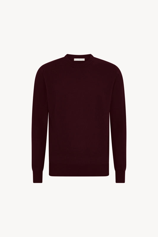 Maglia Girocollo in Puro Cashmere Acero