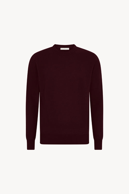 Maglia Girocollo in Puro Cashmere Acero