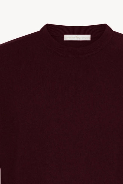 Maglia Girocollo in Puro Cashmere Acero