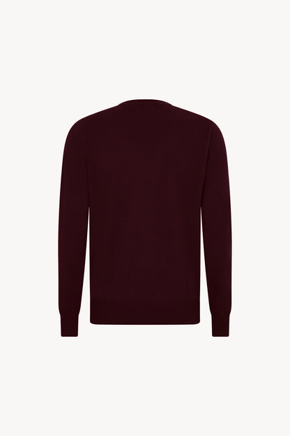 Maglia Girocollo in Puro Cashmere Acero