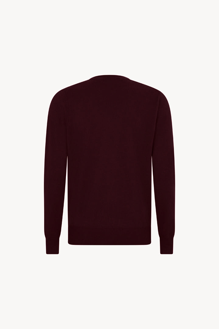 Maglia Girocollo in Puro Cashmere Acero