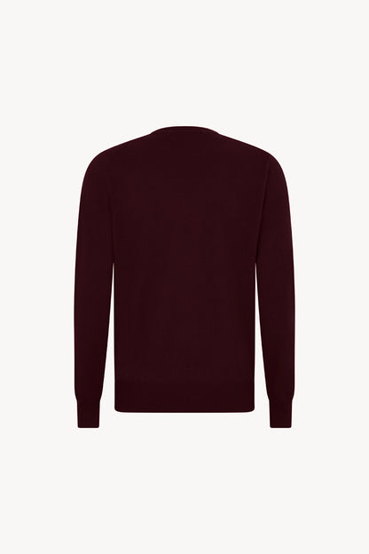 Maglia Girocollo in Puro Cashmere Acero