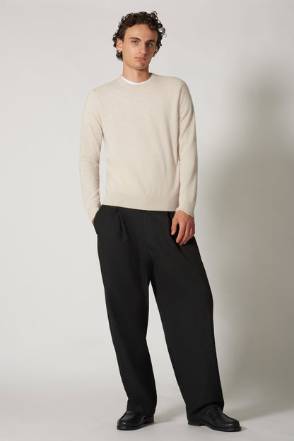 Maglia Girocollo in Puro Cashmere Turchese