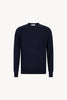 Maglia Girocollo in Puro Cashmere Navy