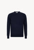 Maglia Girocollo in Puro Cashmere Navy