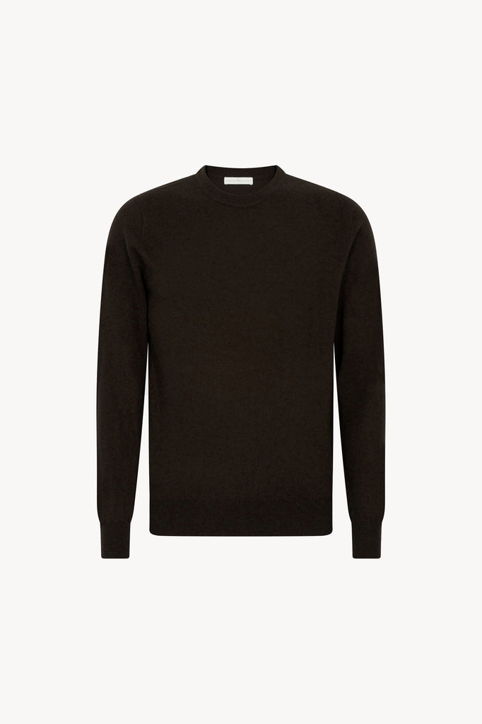 Maglia Girocollo in Puro Cashmere Mocha