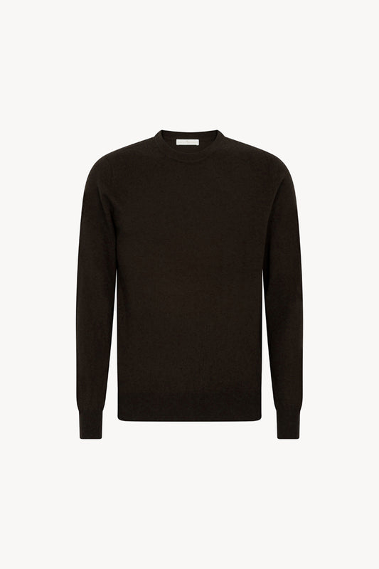 Maglia Girocollo in Puro Cashmere Mocha