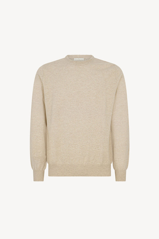 Maglia Girocollo in Puro Cashmere Avena