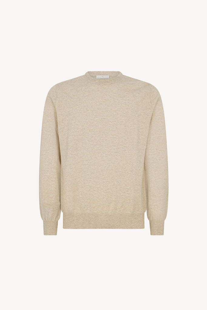 Maglia Girocollo in Puro Cashmere Avena