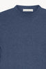 Maglia Girocollo in Puro Cashmere Denim Scuro