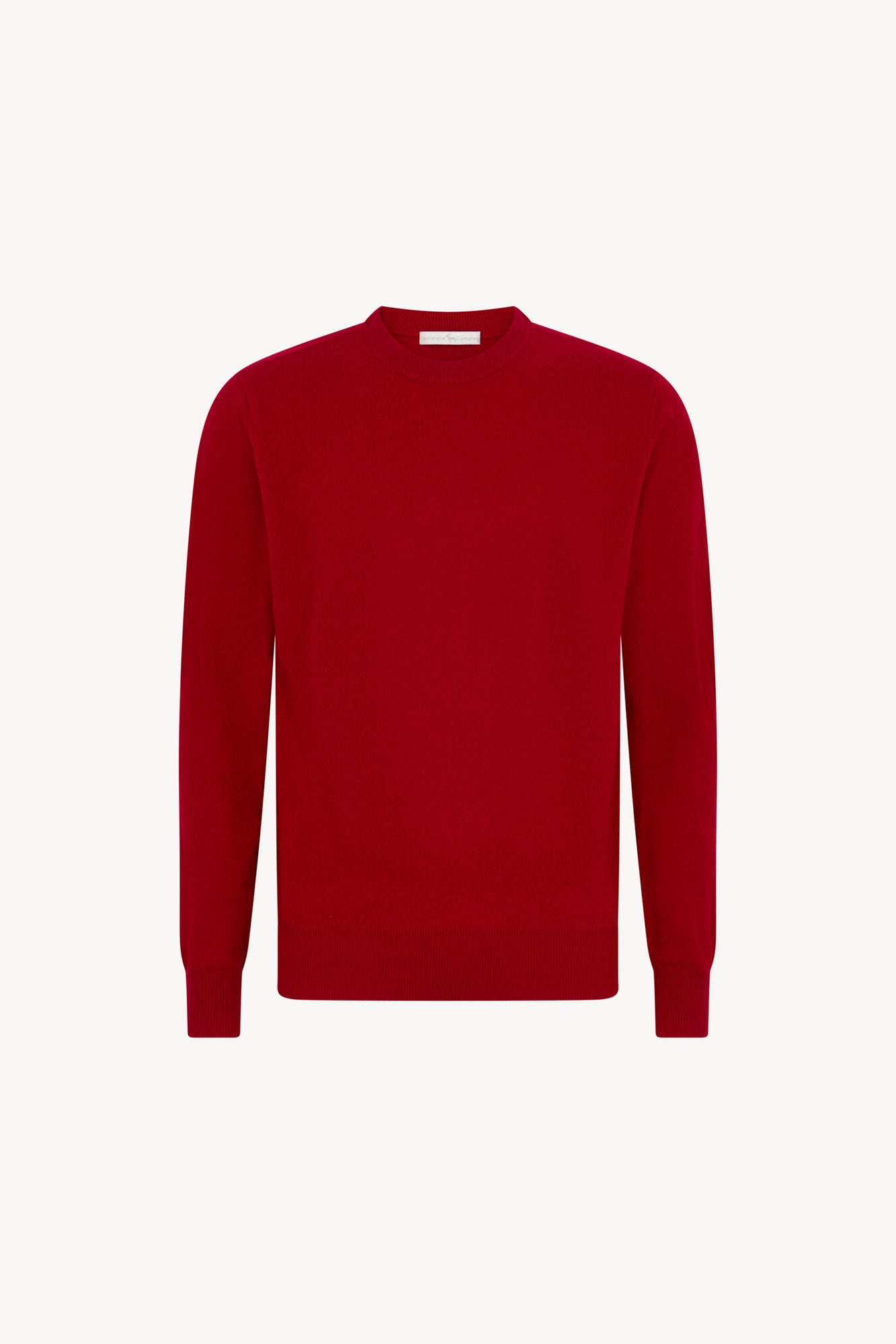 Maglia Girocollo in Puro Cashmere Rubino