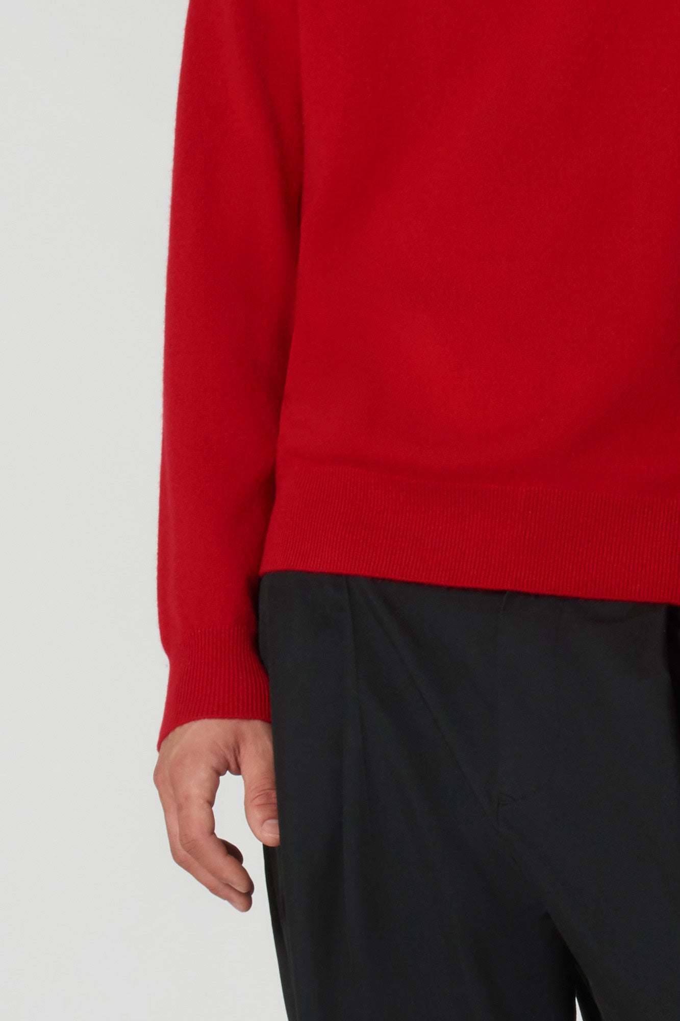 Maglia Girocollo in Puro Cashmere Rubino