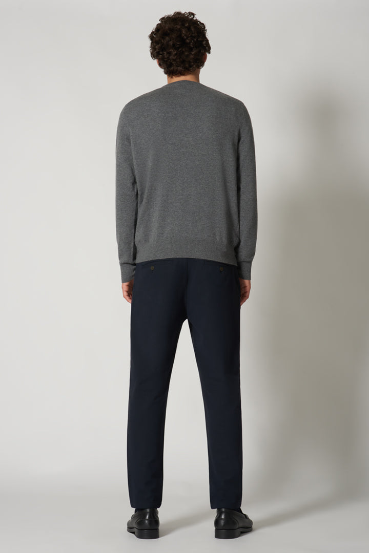 Maglia Girocollo in Puro Cashmere Flanella