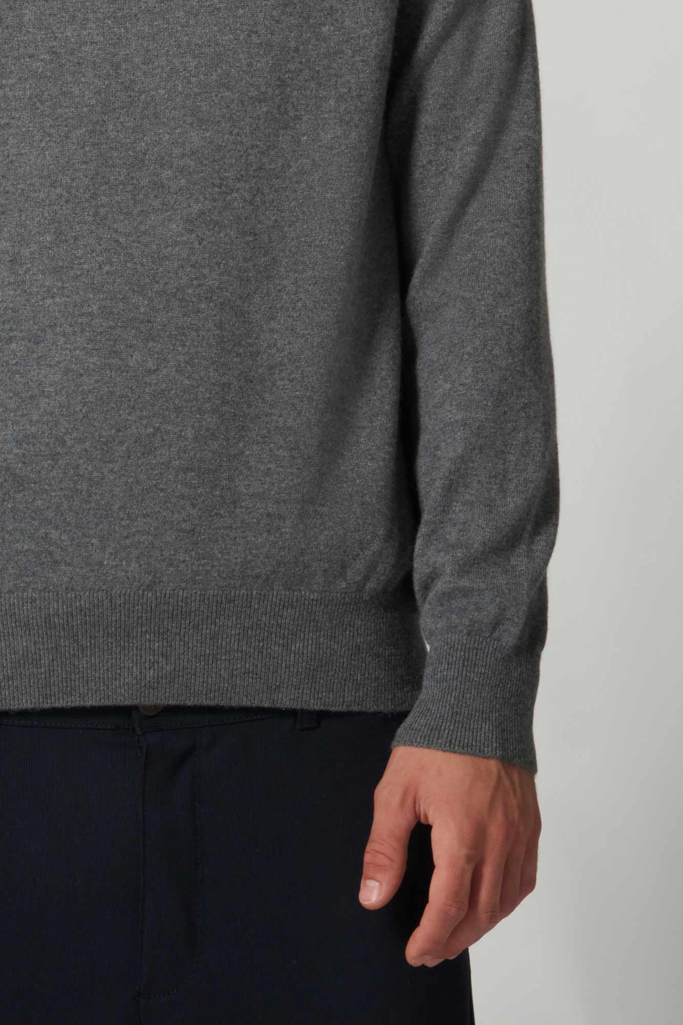 Maglia Girocollo in Puro Cashmere Flanella