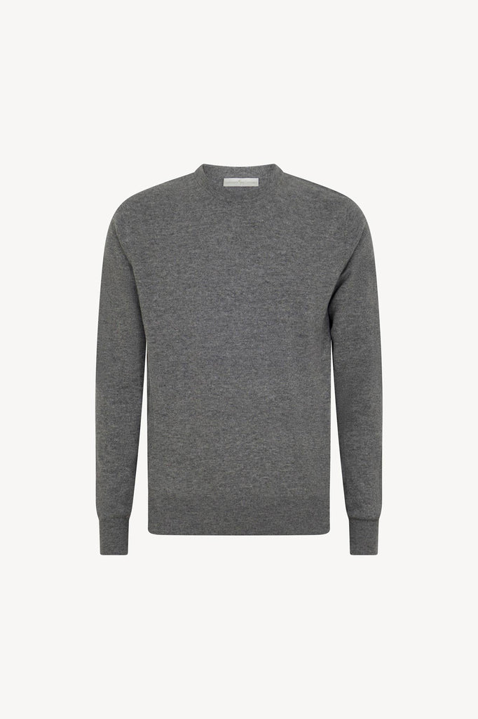 Maglia Girocollo in Puro Cashmere Silver