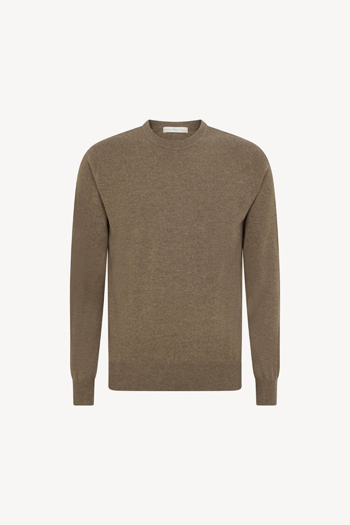Maglia Girocollo in Puro Cashmere Dune