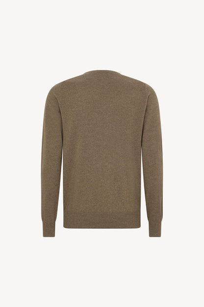 Maglia Girocollo in Puro Cashmere Dune