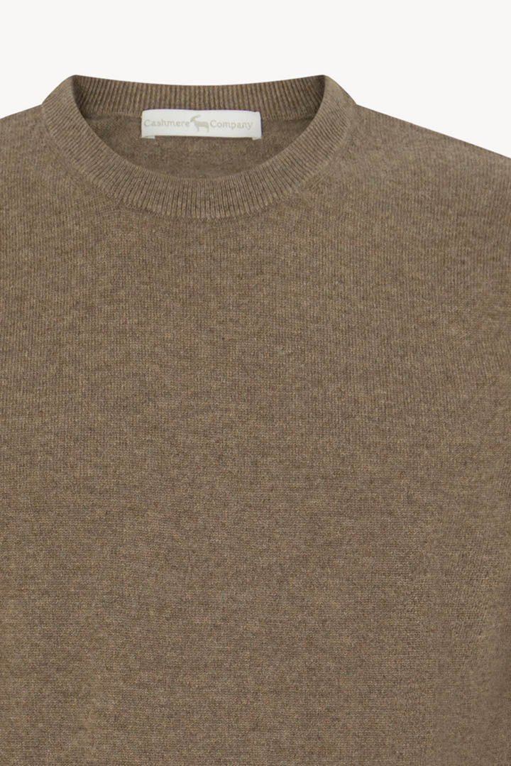 Maglia Girocollo in Puro Cashmere Dune