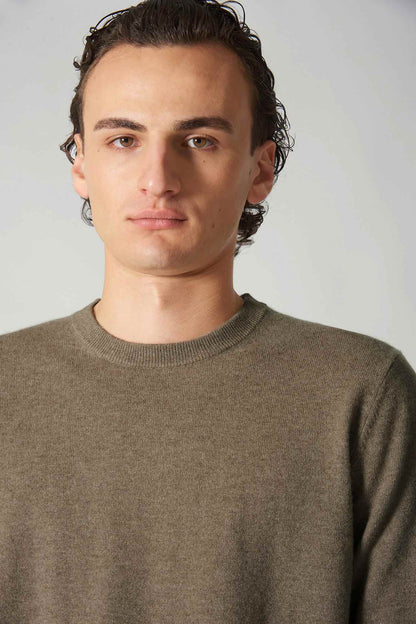 Maglia Girocollo in Puro Cashmere Dune