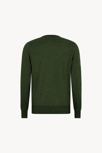 Maglia Scollo a V in Puro Cashmere Loden