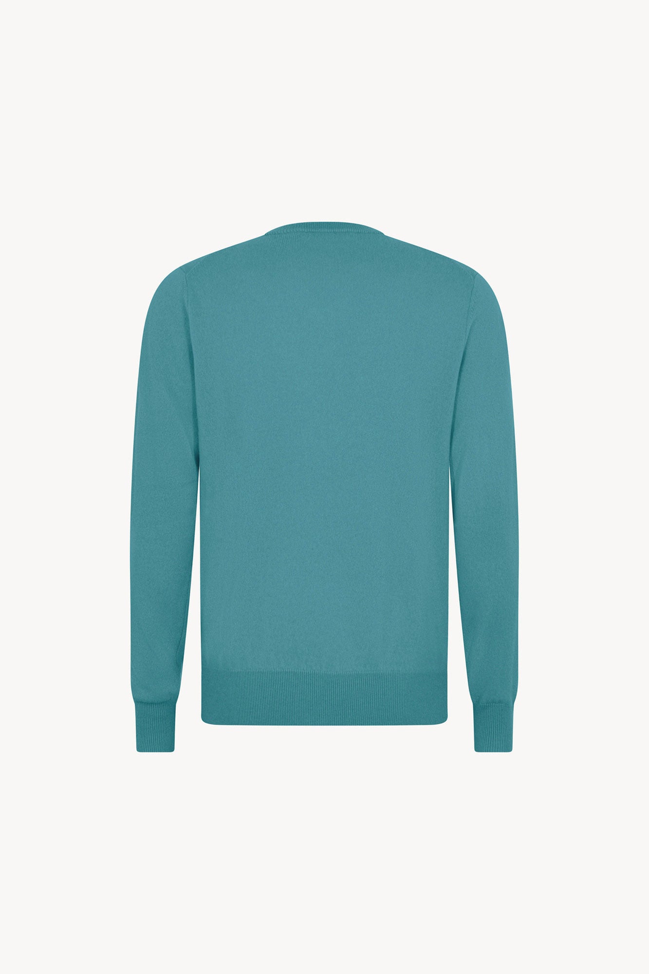 Maglia Scollo a V in Puro Cashmere Turchese