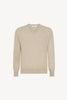 Maglia Scollo a V in Puro Cashmere Avena