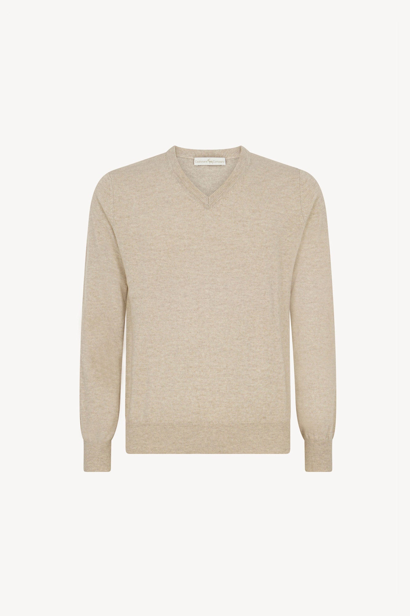 Maglia Scollo a V in Puro Cashmere Avena