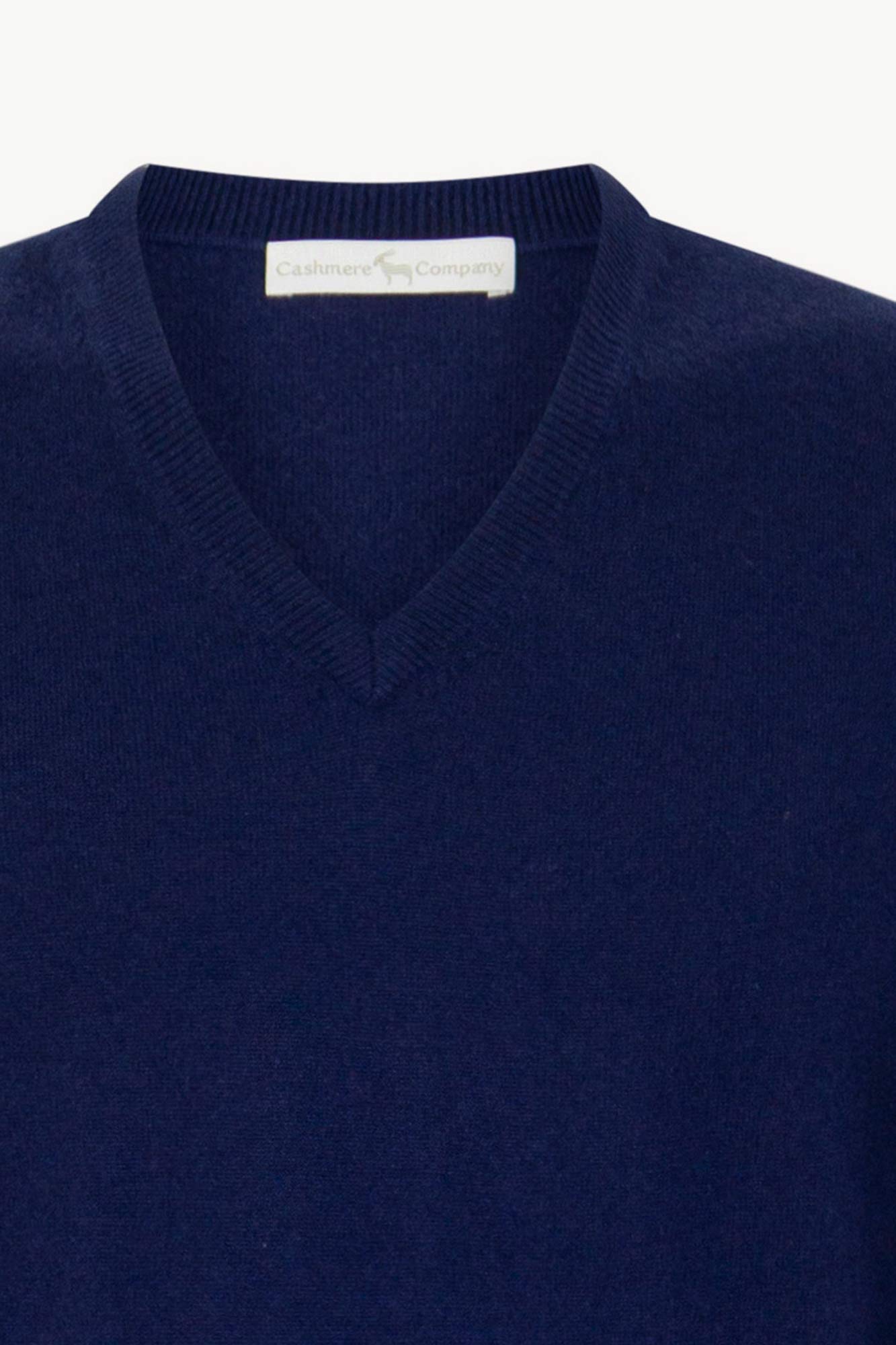 Maglia Scollo a V in Puro Cashmere Ink Blue
