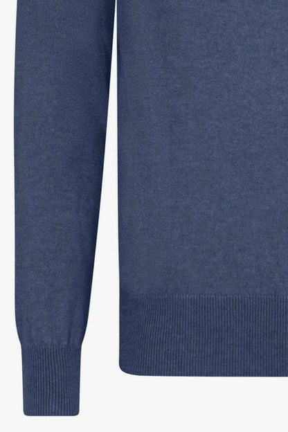 Maglia Scollo a V in Puro Cashmere Denim Scuro