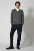 Maglia Scollo a V in Puro Cashmere Flanella