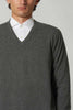 Maglia Scollo a V in Puro Cashmere Flanella