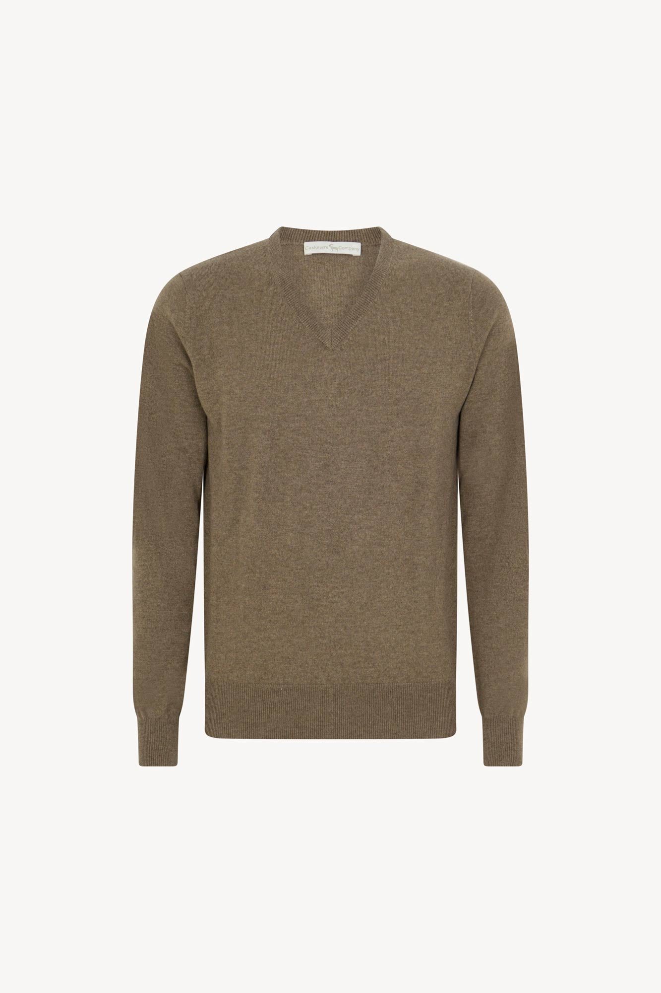 Maglia Scollo a V in Puro Cashmere Dune