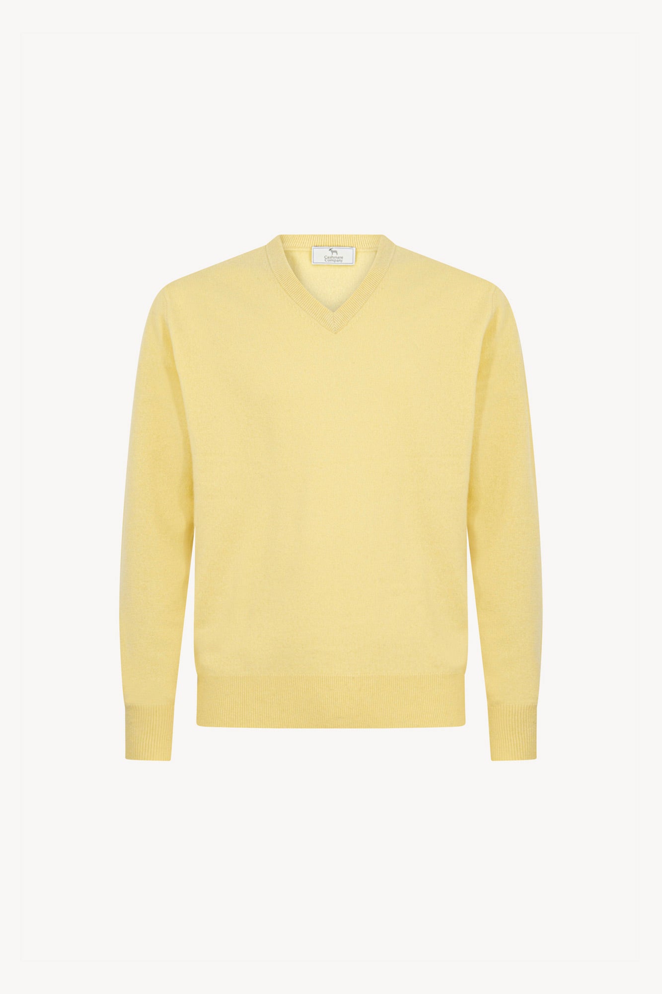 Maglia Scollo a V in Puro Cashmere Vanilla