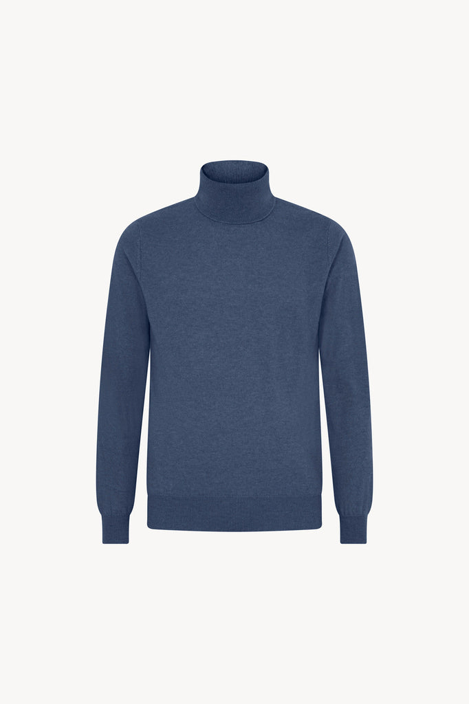 Dolcevita in Puro Cashmere Denim Scuro