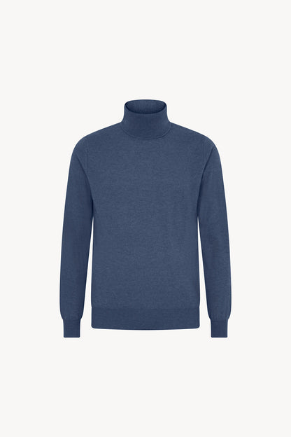 Dolcevita in Puro Cashmere Denim Scuro