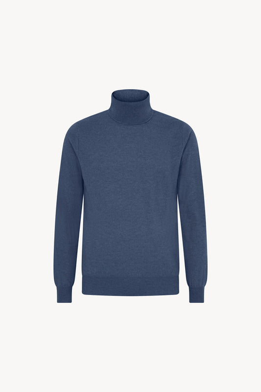 Dolcevita in Puro Cashmere Denim Scuro