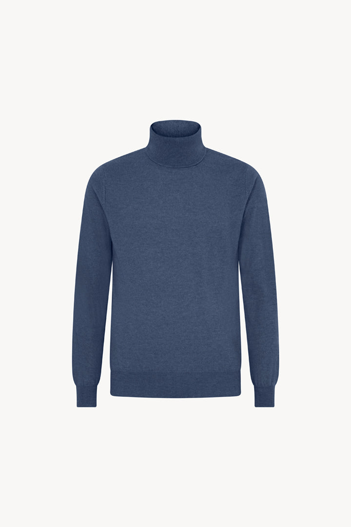 Dolcevita in Puro Cashmere Denim Scuro