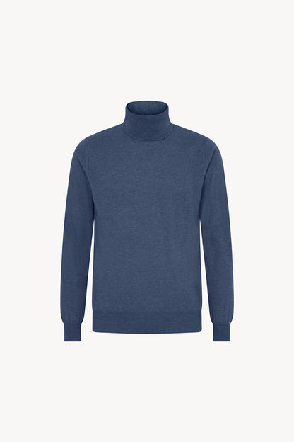 Dolcevita in Puro Cashmere Denim Scuro