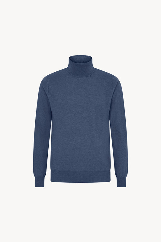 Dolcevita in Puro Cashmere Denim Scuro
