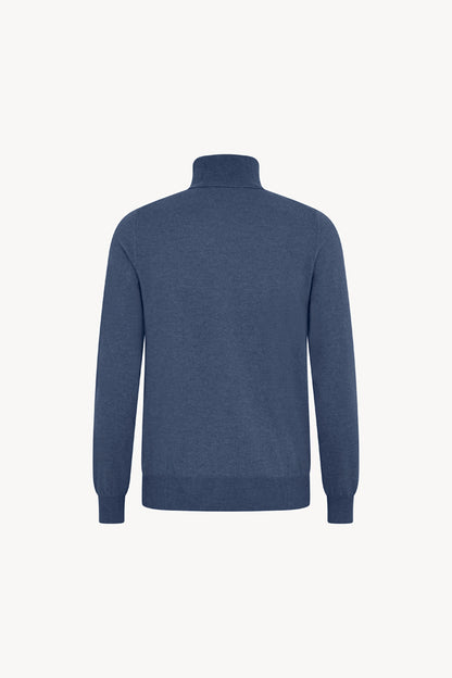 Dolcevita in Puro Cashmere Denim Scuro