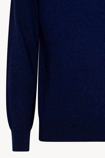 Maglia a Lupetto in Puro Cashmere Ink Blue