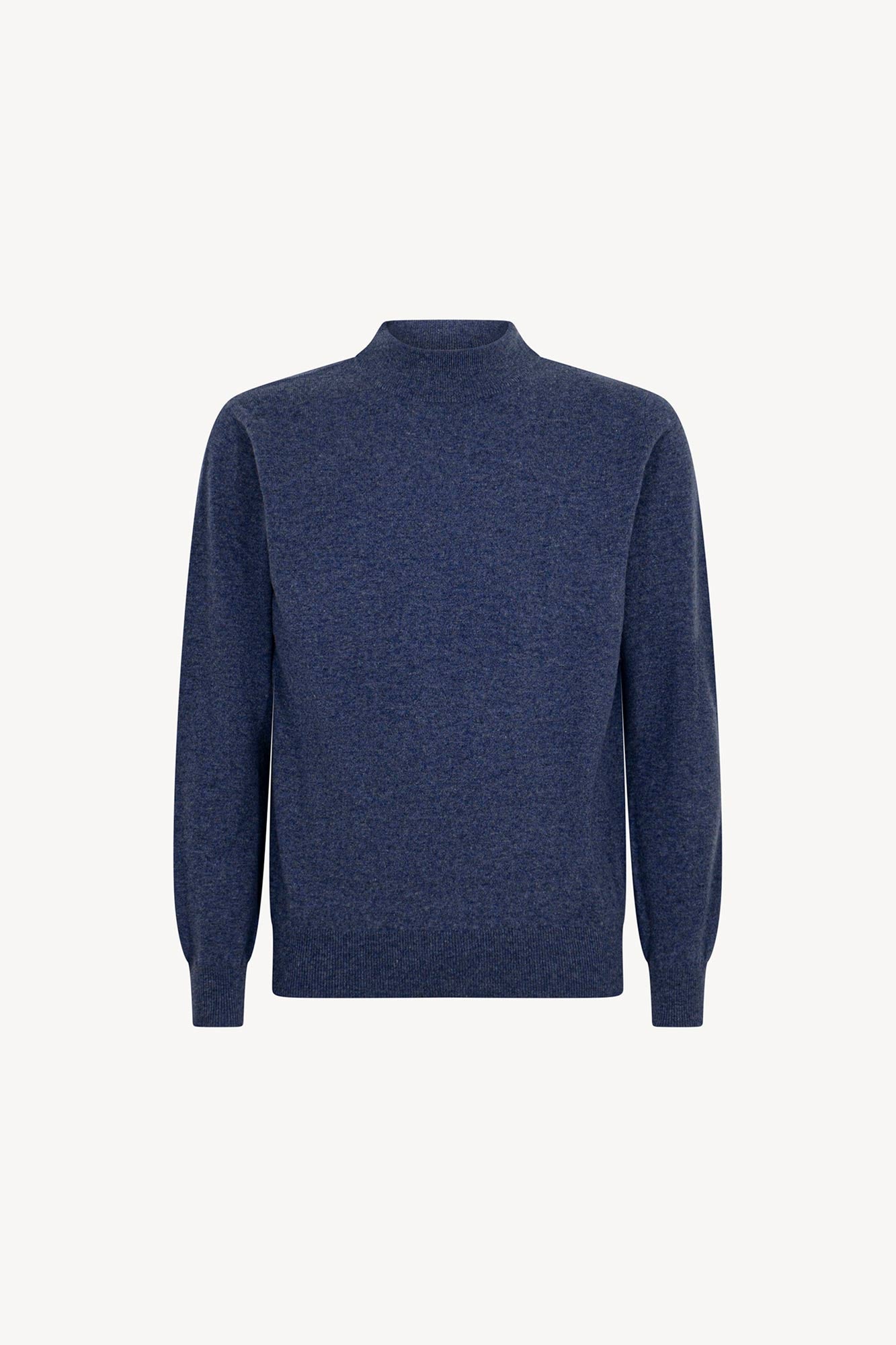 Maglia a Lupetto in Puro Cashmere Denim Scuro