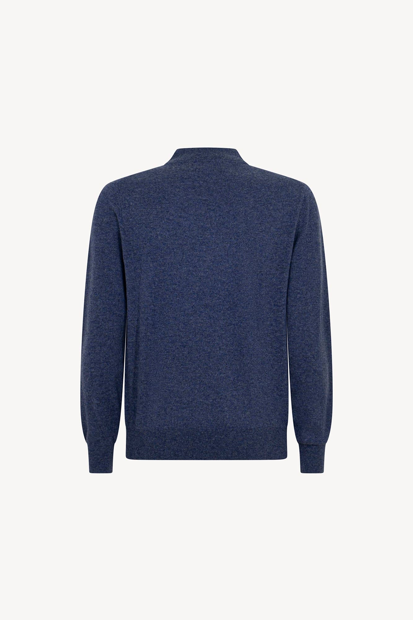 Maglia a Lupetto in Puro Cashmere Denim Scuro