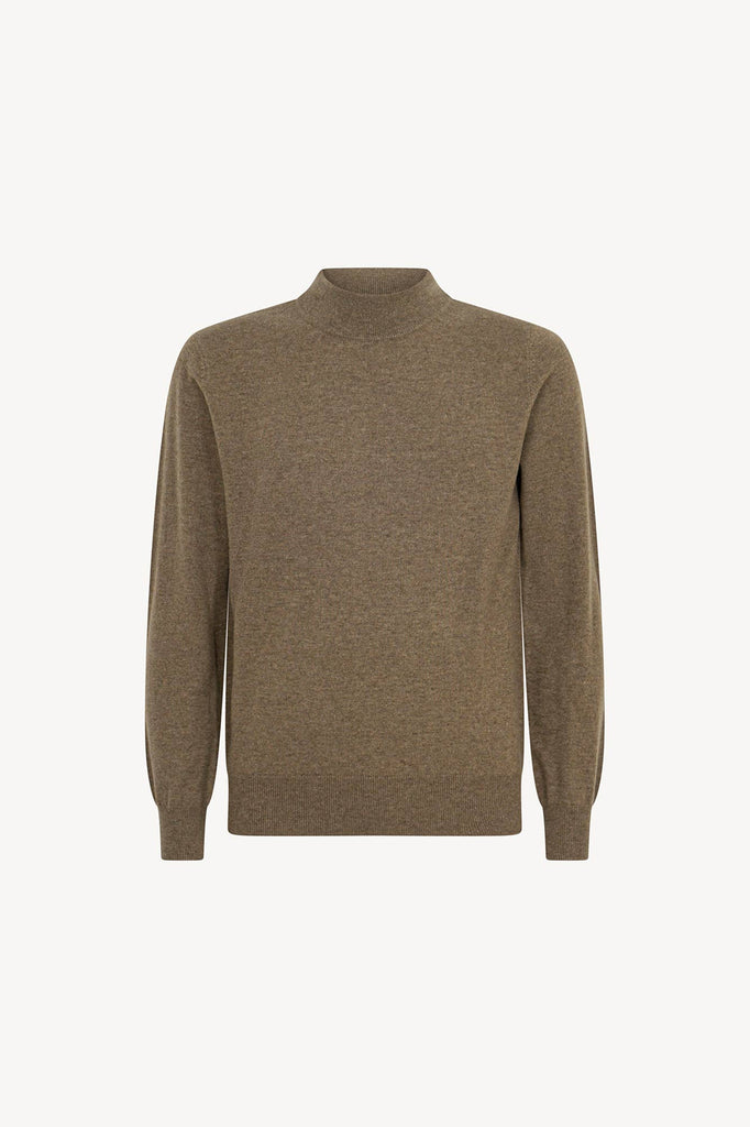 Maglia a Lupetto in Puro Cashmere Dune