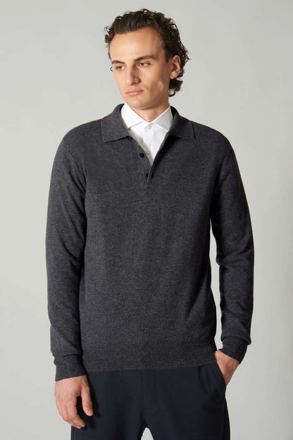 Polo in Puro Cashmere Avena