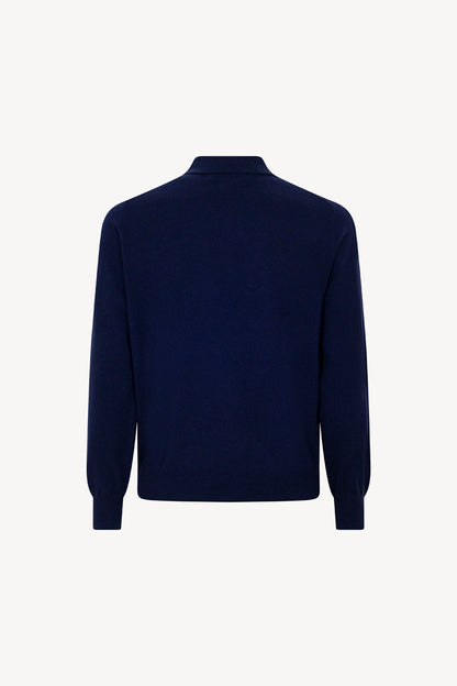 Polo in Puro Cashmere Ink Blue