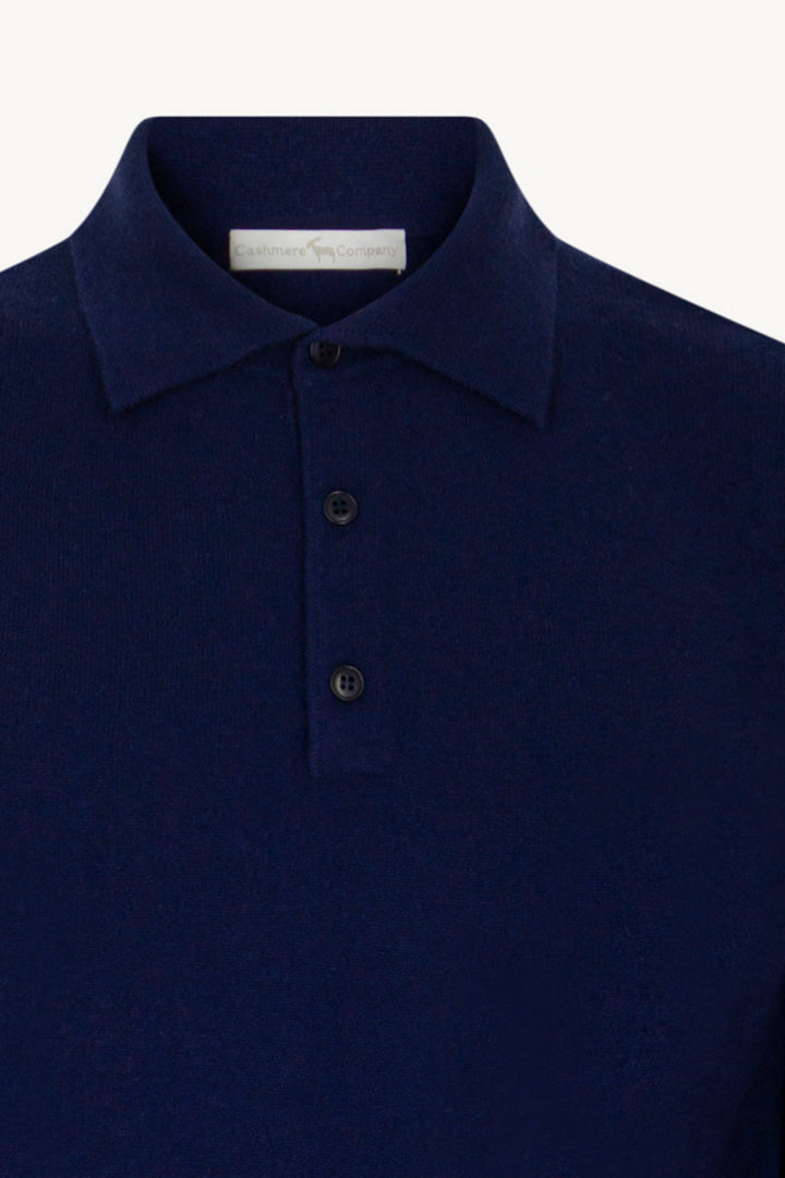Polo in Puro Cashmere Ink Blue