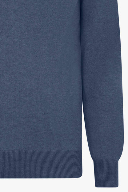 Polo in Puro Cashmere Denim Scuro